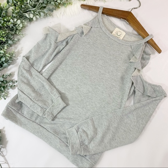 Cold Shoulder Sweatshirt made in USA - Picture 3 of 9